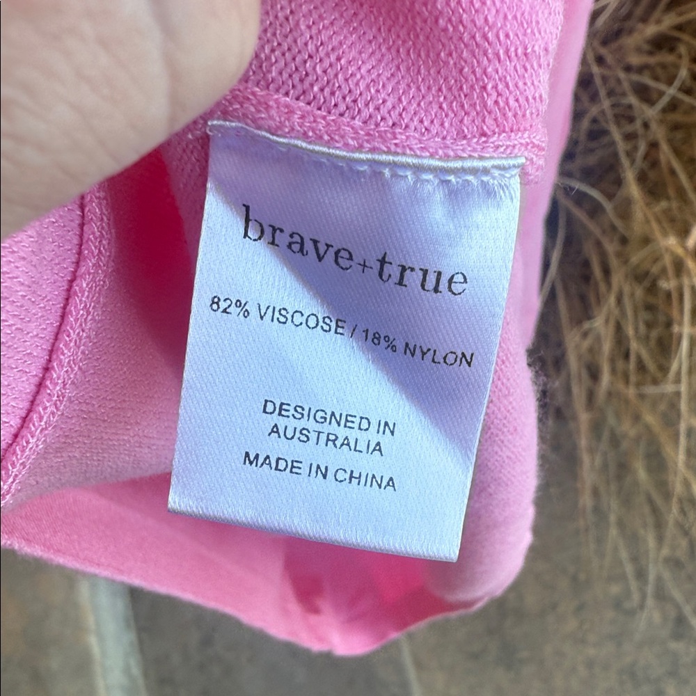 Brave + True Ladies XL Petra Star Pink Knit Top - Picture 7 of 9